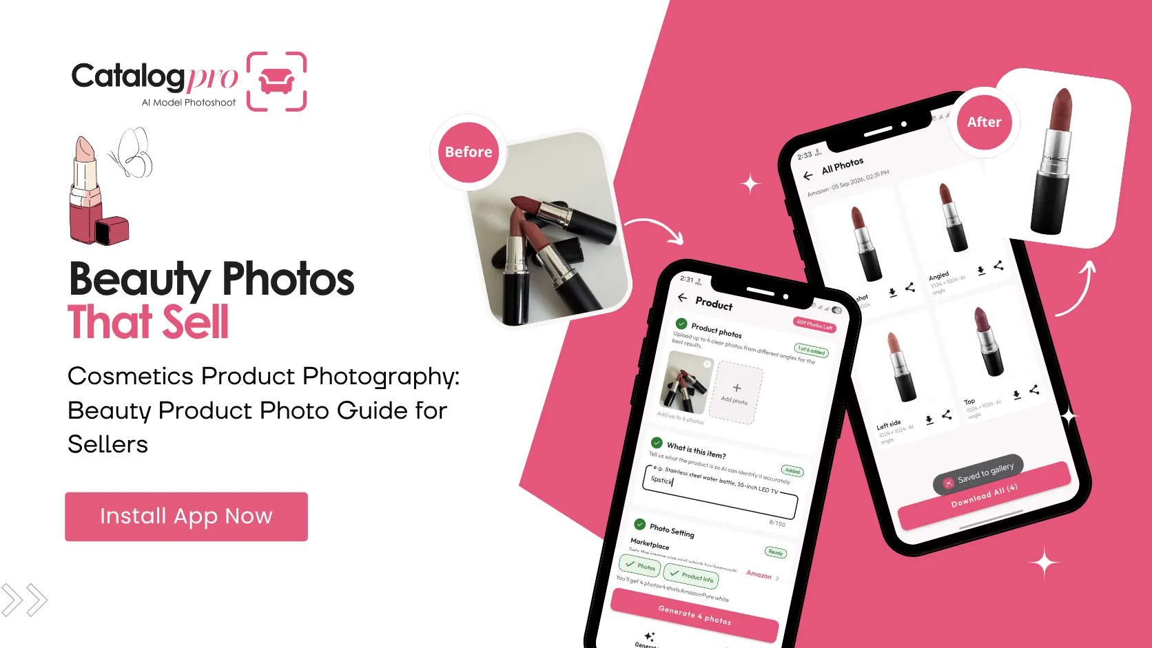 Cosmetics product photography guide