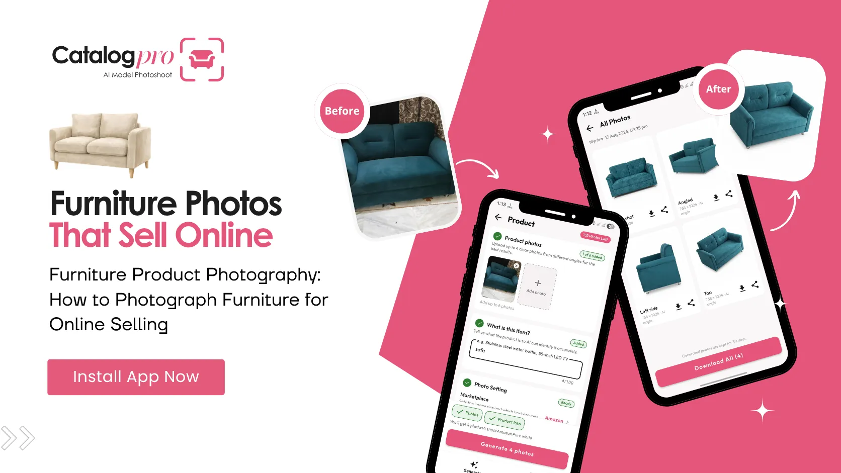 Furniture product photography guide