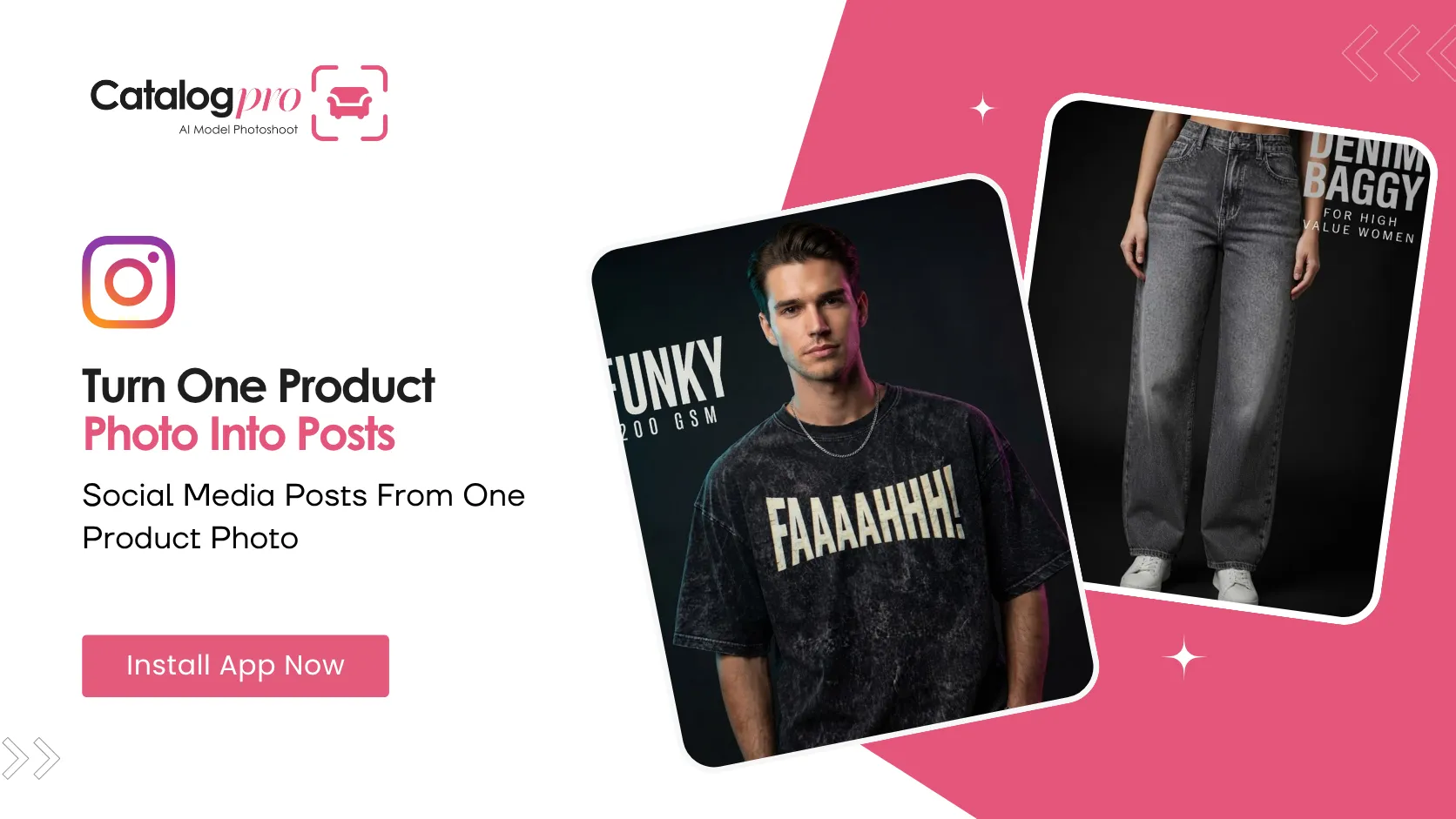 Social media posts made from one product photo
