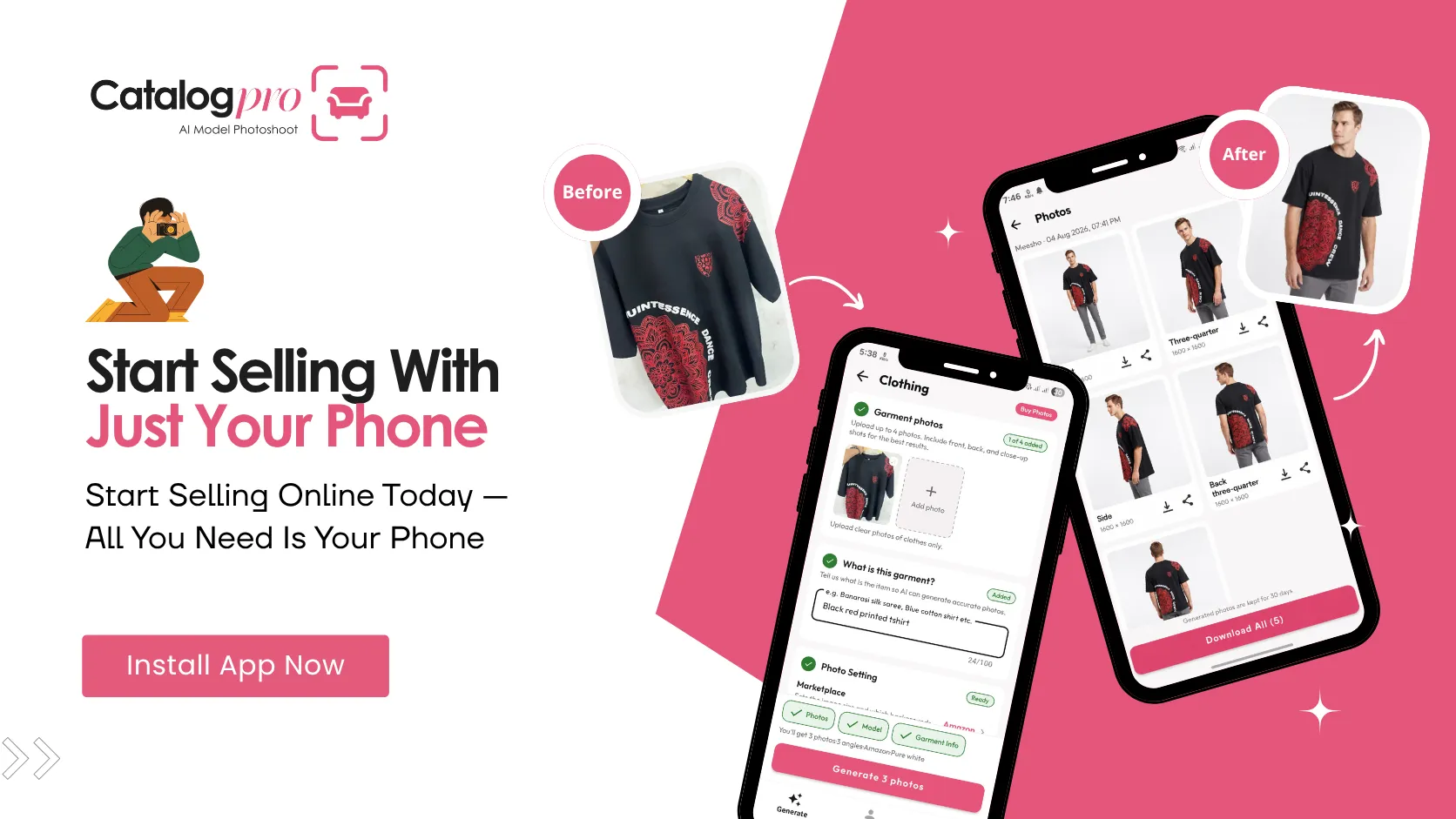 Start selling online from your phone